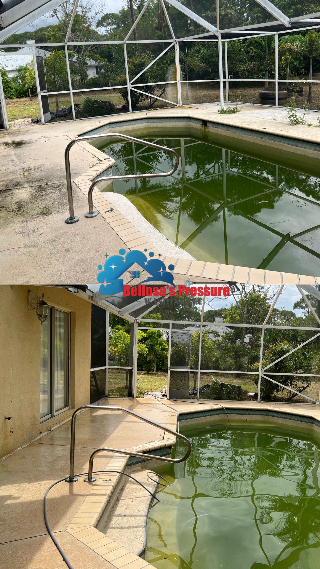 Green pool recovered to swim-ready