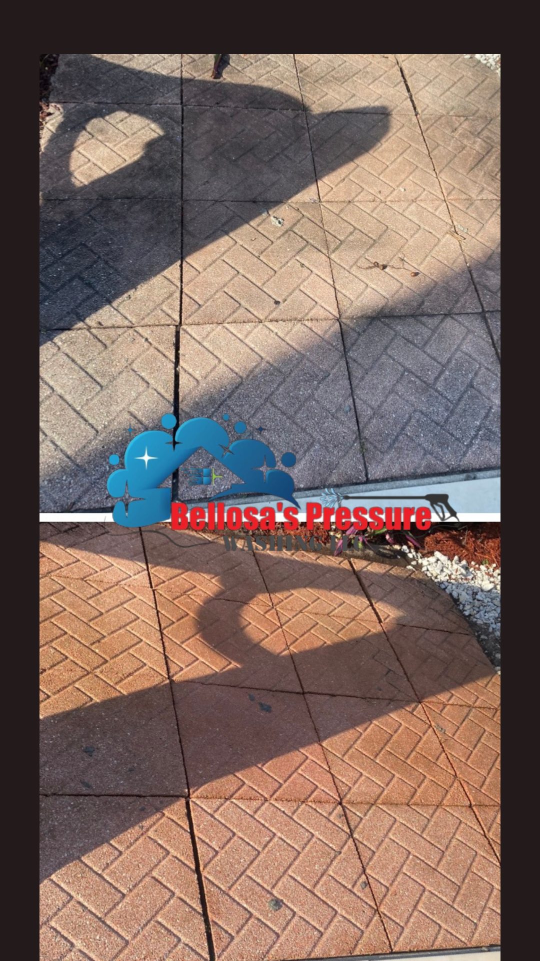 Paver walkway detail after cleaning